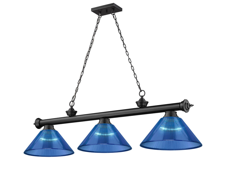 Z-Lite 2306-3MB-ARDB Three Light Billiard, Matte Black