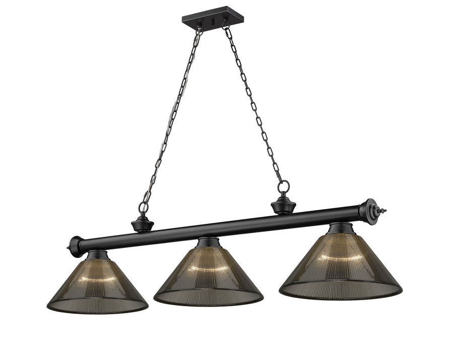 Z-Lite 2306-3MB-ARS Three Light Billiard, Matte Black