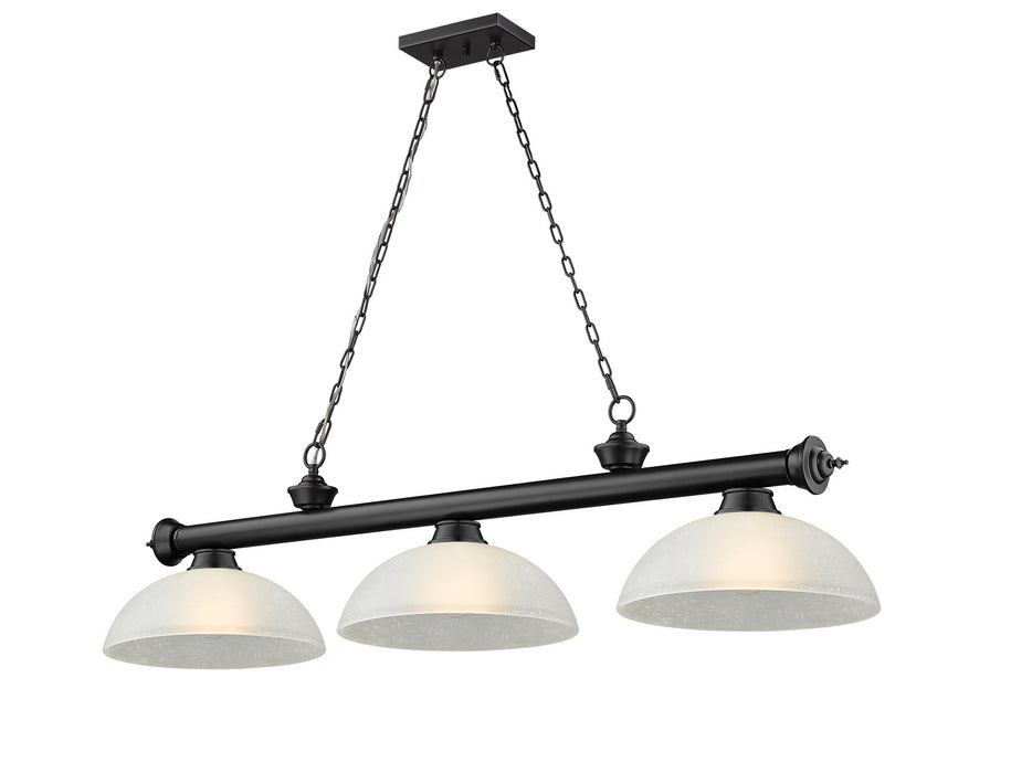 Z-Lite 2306-3MB-DWL14 Three Light Billiard, Matte Black