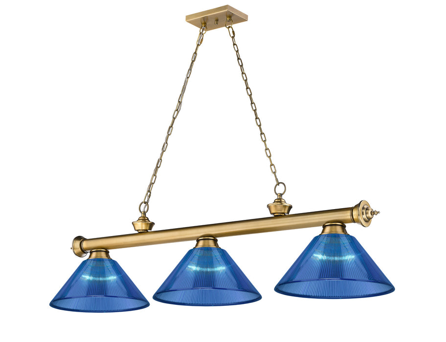 Z-Lite 2306-3RB-ARDB Three Light Billiard, Rubbed Brass
