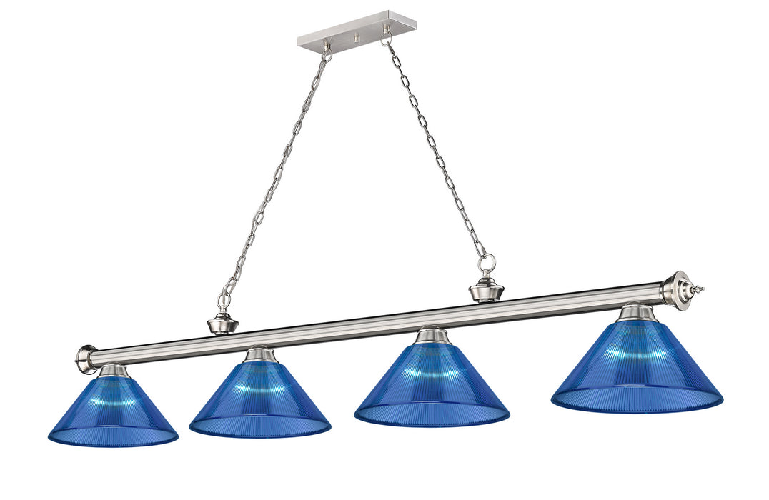 Z-Lite 2306-4BN-ARDB Four Light Billiard, Brushed Nickel
