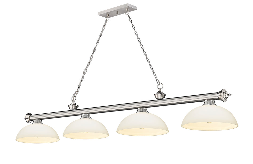 Z-Lite 2306-4BN-DMO14 Four Light Billiard, Brushed Nickel
