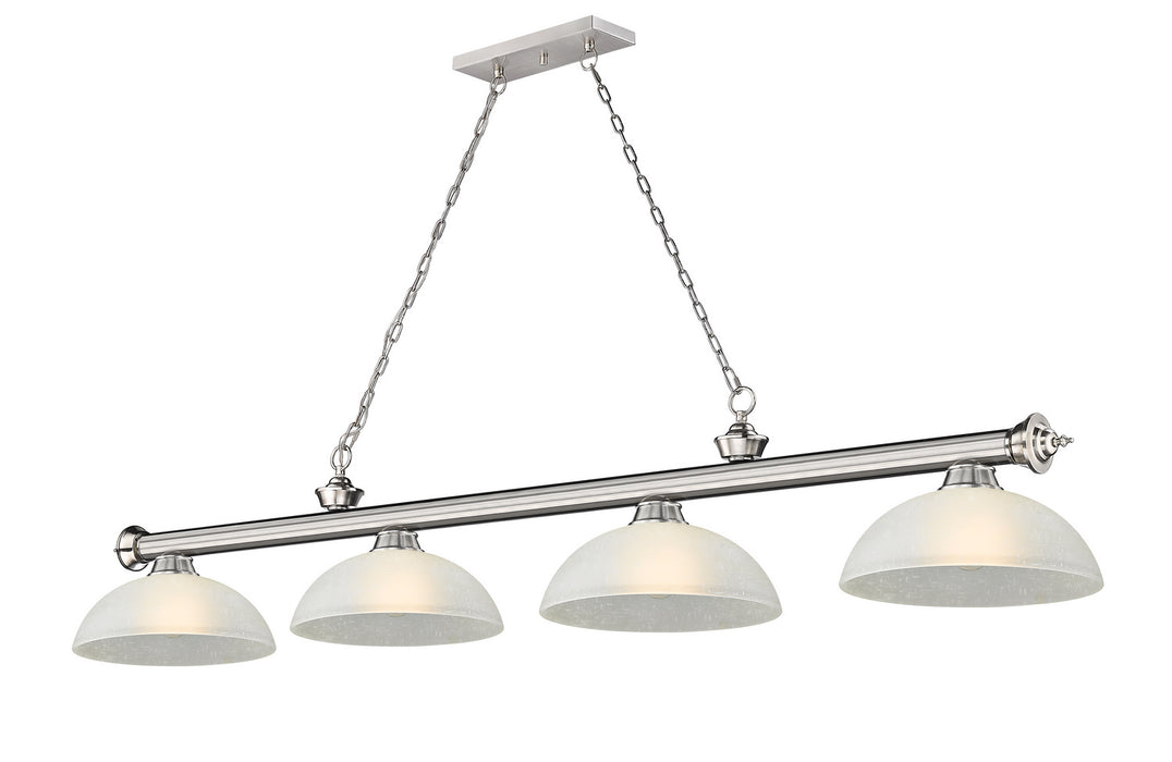 Z-Lite 2306-4BN-DWL14 Four Light Billiard, Brushed Nickel