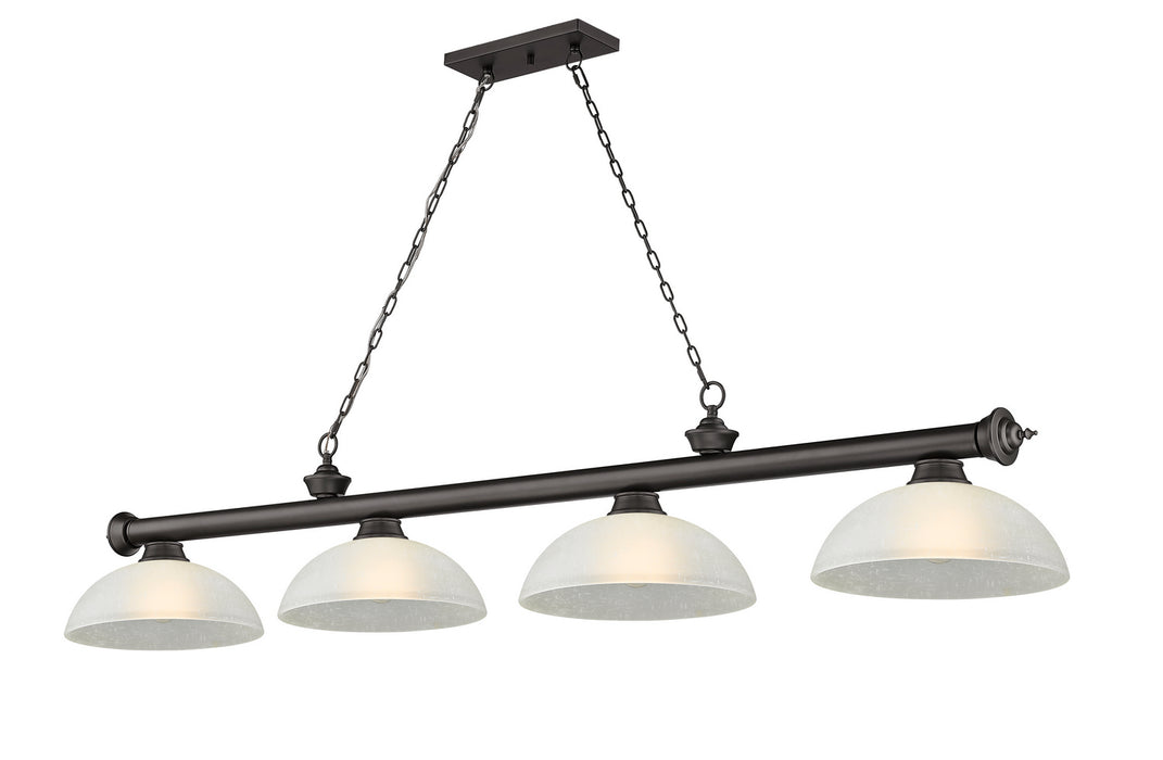 Z-Lite 2306-4BRZ-DWL14 Four Light Billiard, Bronze