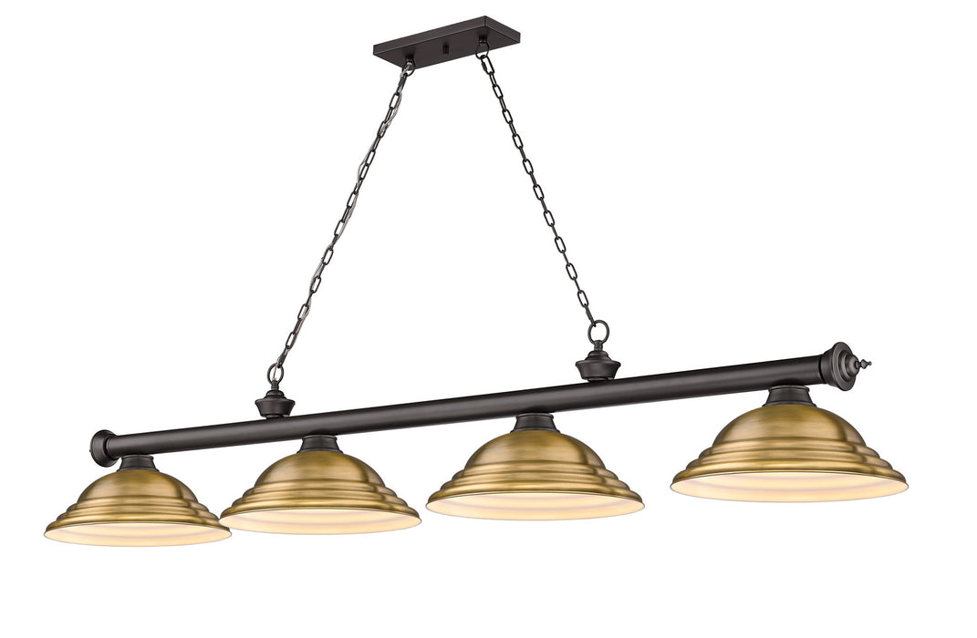 Z-Lite 2306-4BRZ-SRB Four Light Billiard, Bronze
