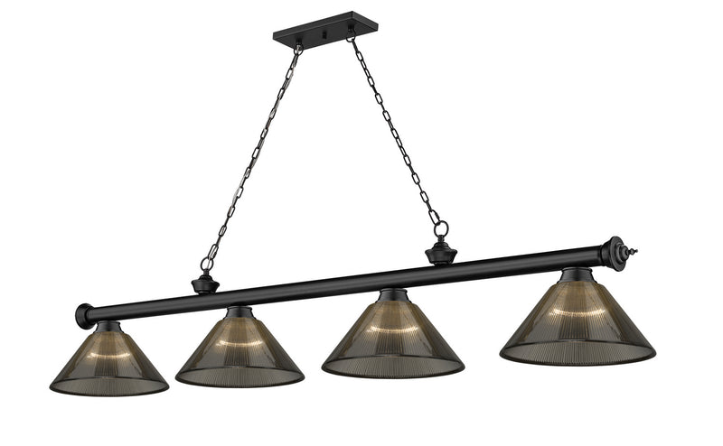 Z-Lite 2306-4MB-ARS Four Light Billiard, Matte Black