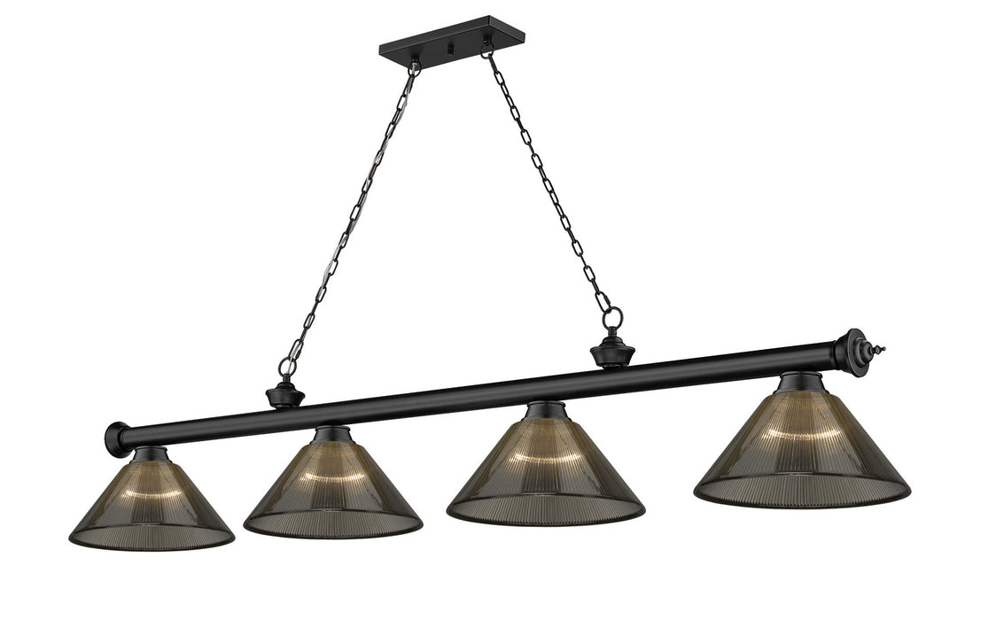 Z-Lite 2306-4MB-ARS Four Light Billiard, Matte Black