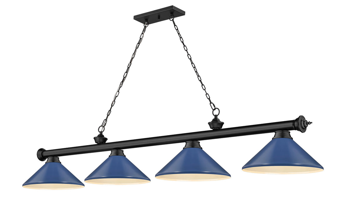 Z-Lite 2306-4MB-MNB Four Light Billiard, Matte Black
