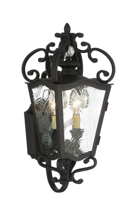 Minka-Lavery 9332-661 Two Light Outdoor Lantern, Coal W/Honey Gold Highlight