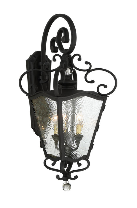 Minka-Lavery 9333-661 Three Light Outdoor Lantern, Coal W/Honey Gold Highlight