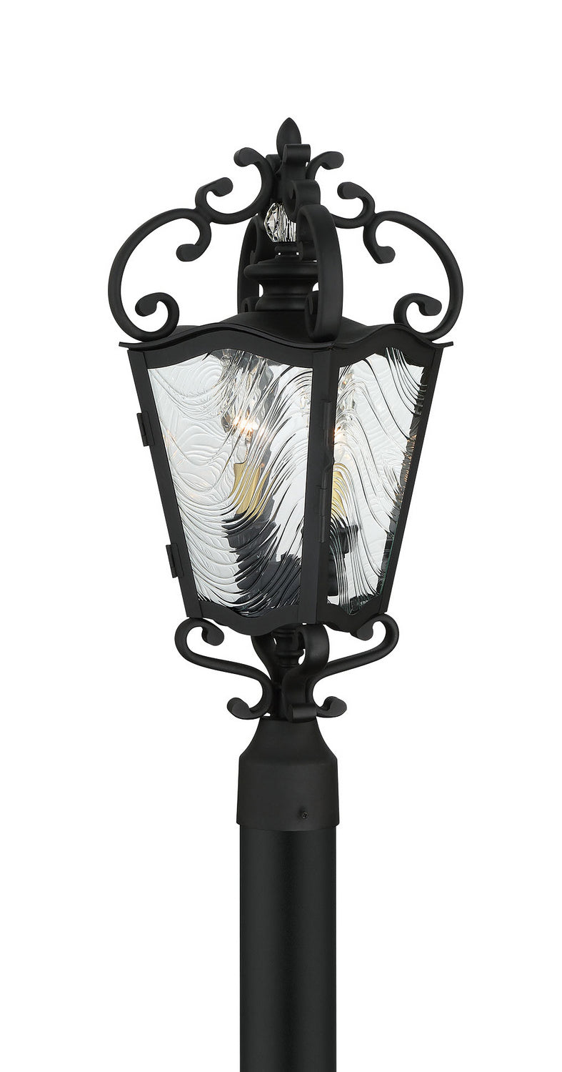 Minka-Lavery 9335-661 Two Light Outdoor Post Mount, Coal W/Honey Gold Highlight