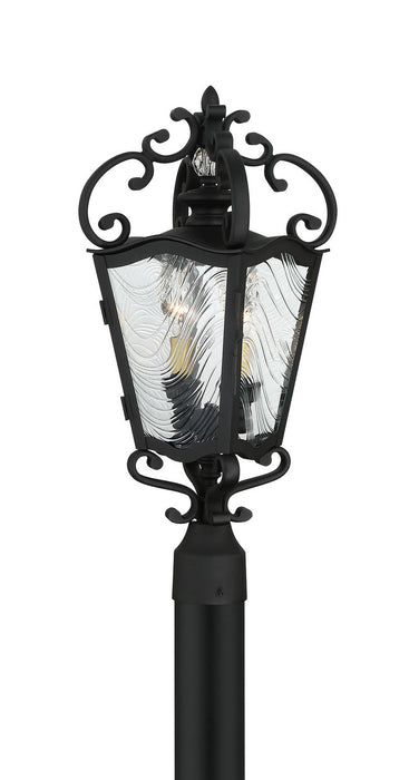 Minka-Lavery 9335-661 Two Light Outdoor Post Mount, Coal W/Honey Gold Highlight