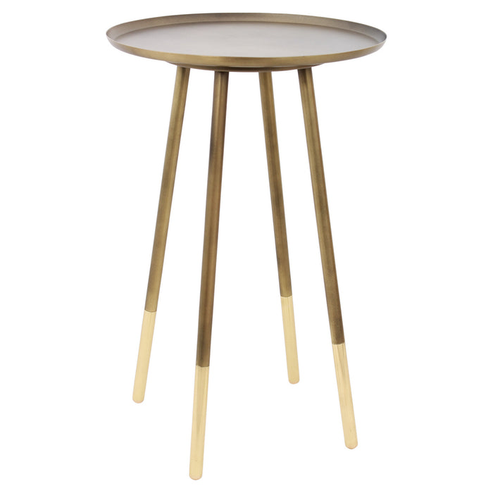 Renwil TA112 Accent Table, Antique Brass
