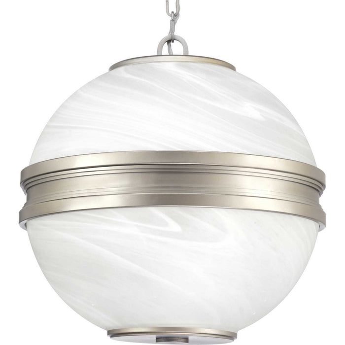 Progress Lighting P500204-081 Three Light Pendant, Antique Nickel