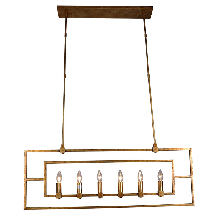 Terracotta Designs H6123-6AG Six Light Chandelier