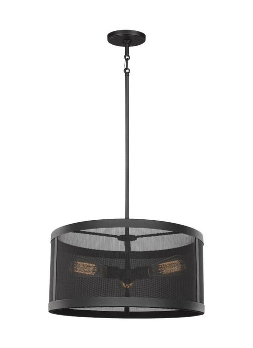 Visual Comfort Studio 6528503EN7-12 Three Light Pendant, Black