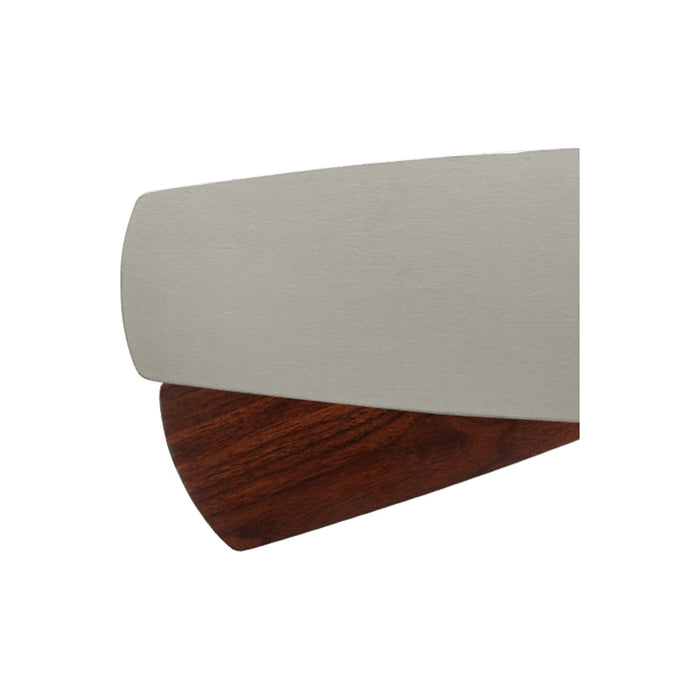 Quorum 6056524133 Fan Blades, Satin Nickel / Walnut