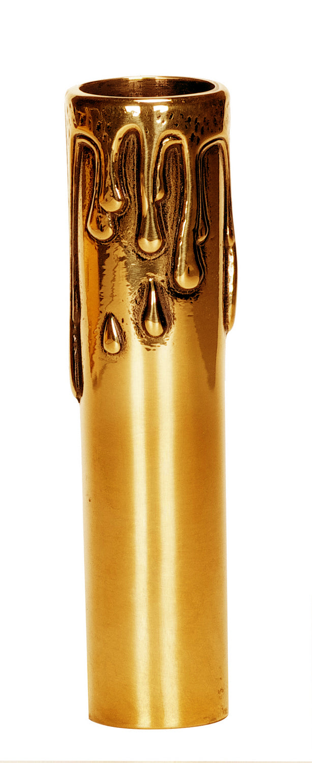 Satco 80-2145 Candle Cover With Drip, Polished Brass