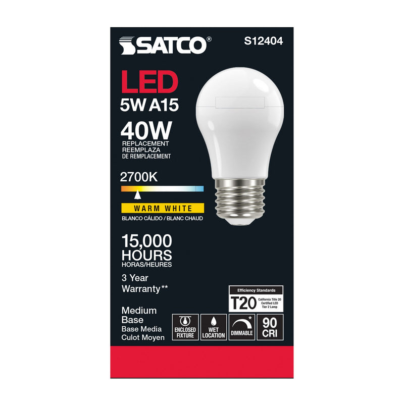 Satco S12404 Light Bulb, Soft White