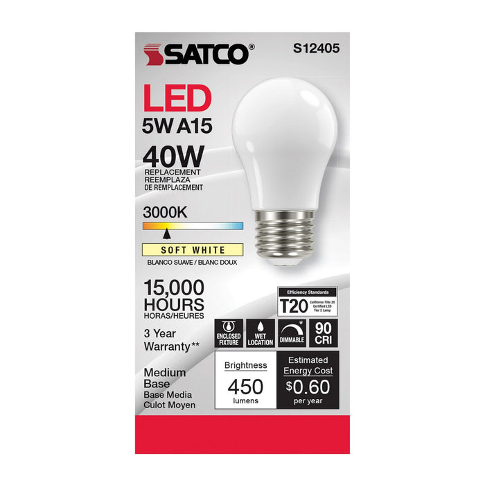 Satco S12405 Light Bulb, Soft White