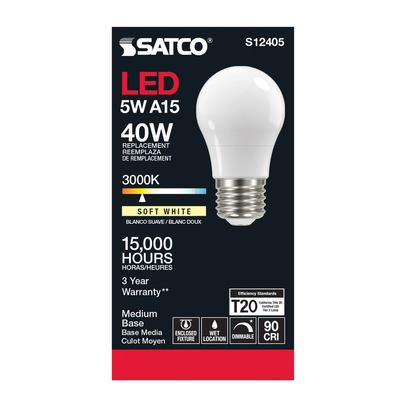 Satco S12405 Light Bulb, Soft White