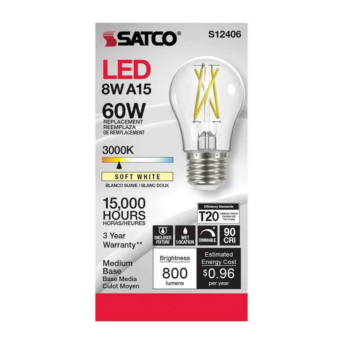Satco S12406 Light Bulb, Clear