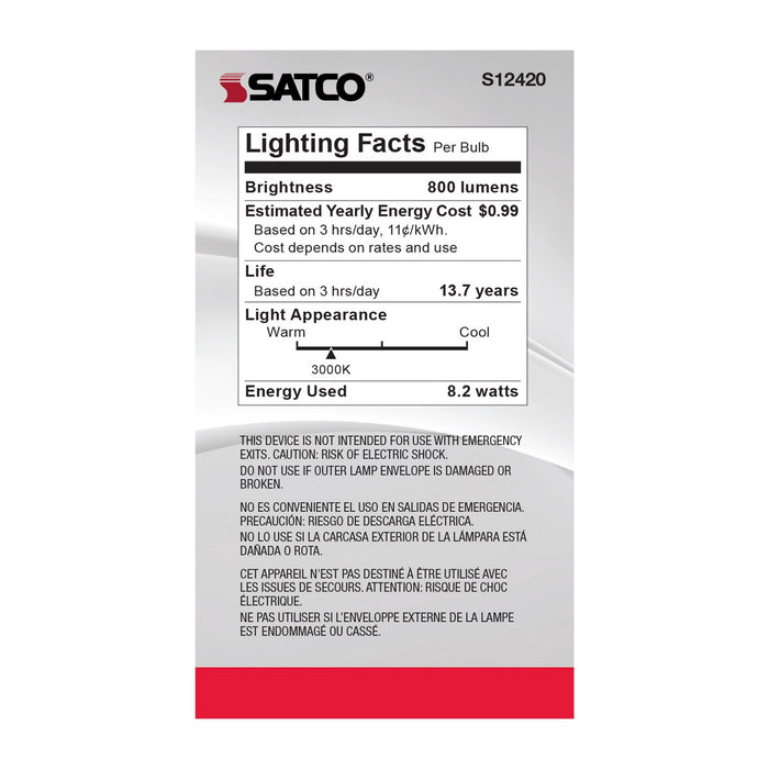 Satco S12420 Light Bulb, Soft White