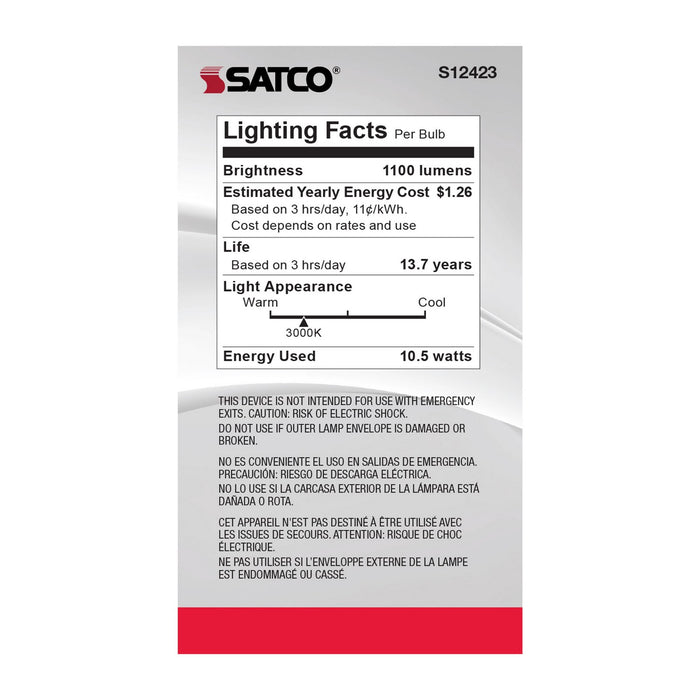 Satco S12423 Light Bulb, Clear