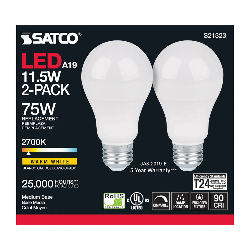 Satco S21323 Light Bulb, Frost