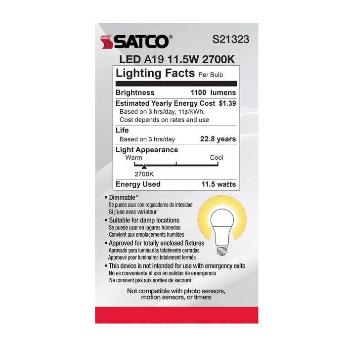 Satco S21323 Light Bulb, Frost