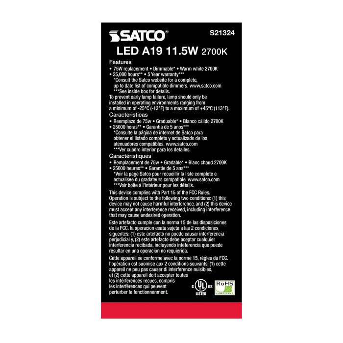 Satco S21324 Light Bulb, Frost
