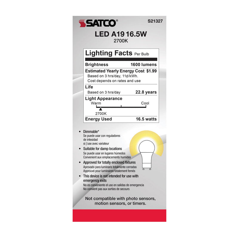 Satco S21327 Light Bulb, Frost