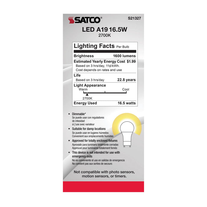 Satco S21327 Light Bulb, Frost