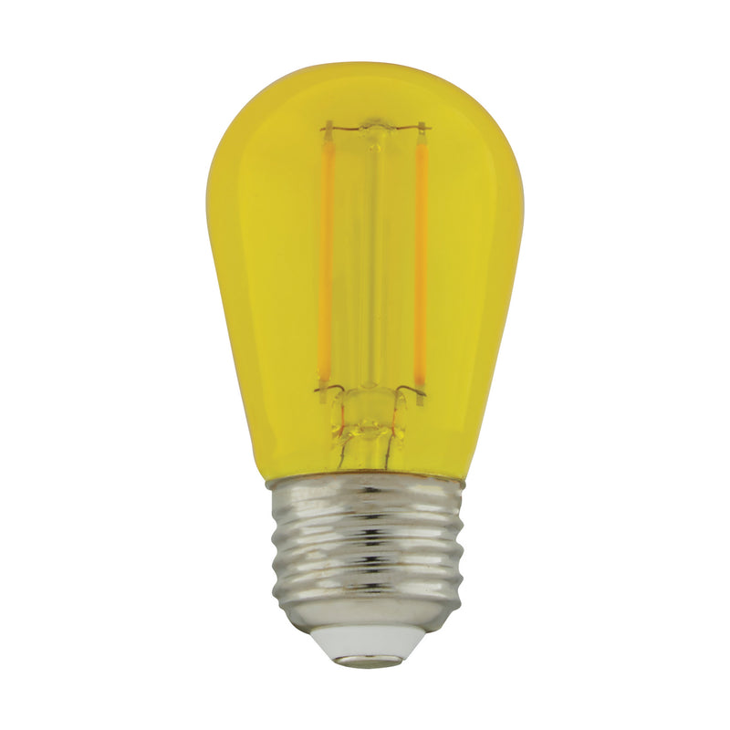Satco S8025 Light Bulb, Transparent Yellow