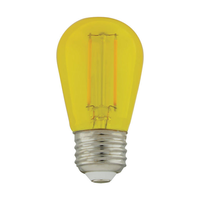 Satco S8025 Light Bulb, Transparent Yellow