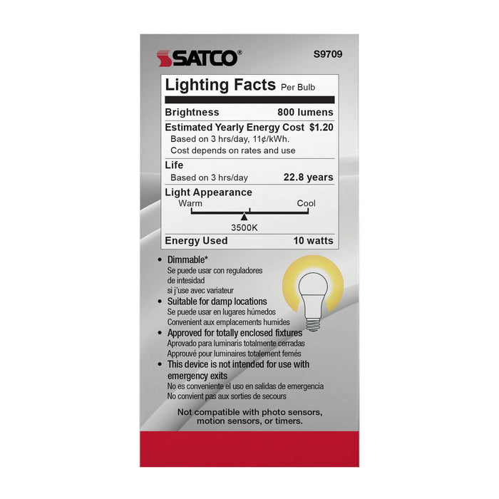 Satco S9709 Light Bulb, Frost