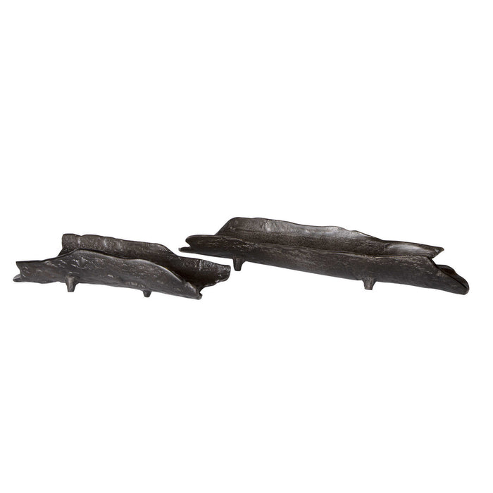 Uttermost 17593 Trays S/2, Dark Black Nickel