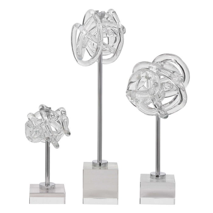 Uttermost 17835 Sculptures, S/3, Polished Nickel