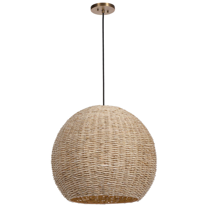 Uttermost 21536 One Light Pendant, Antique Brass