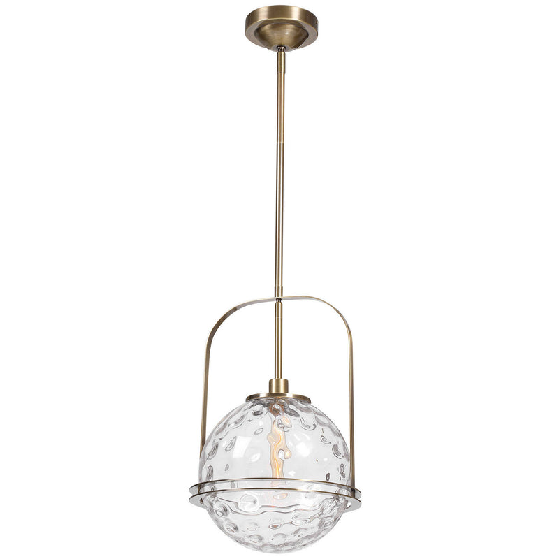 Uttermost 21540 One Light Pendant, Antique Brass
