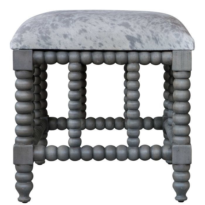 Uttermost 23568 Bench, Light Gray And White