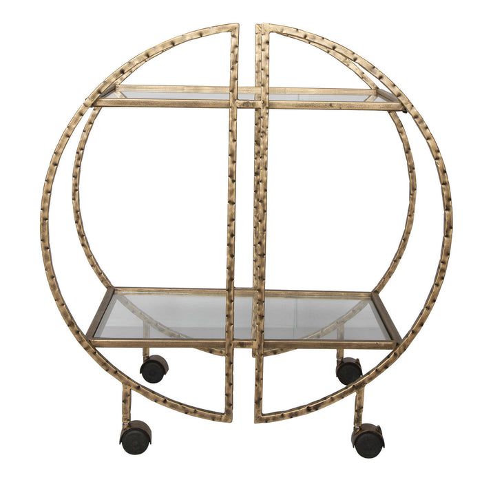 Uttermost 25065 Bar Cart, Antique Gold