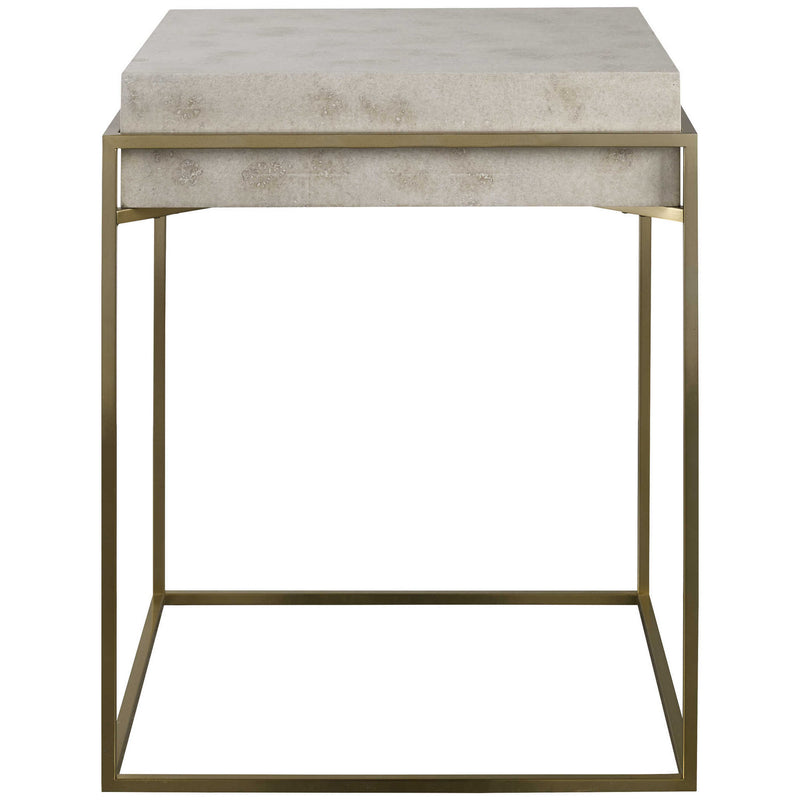 Uttermost 25100 Accent Table, Brushed Brass