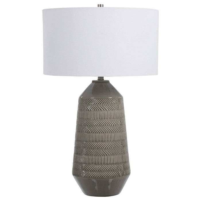 Uttermost 28375 One Light Table Lamp, Brushed Nickel