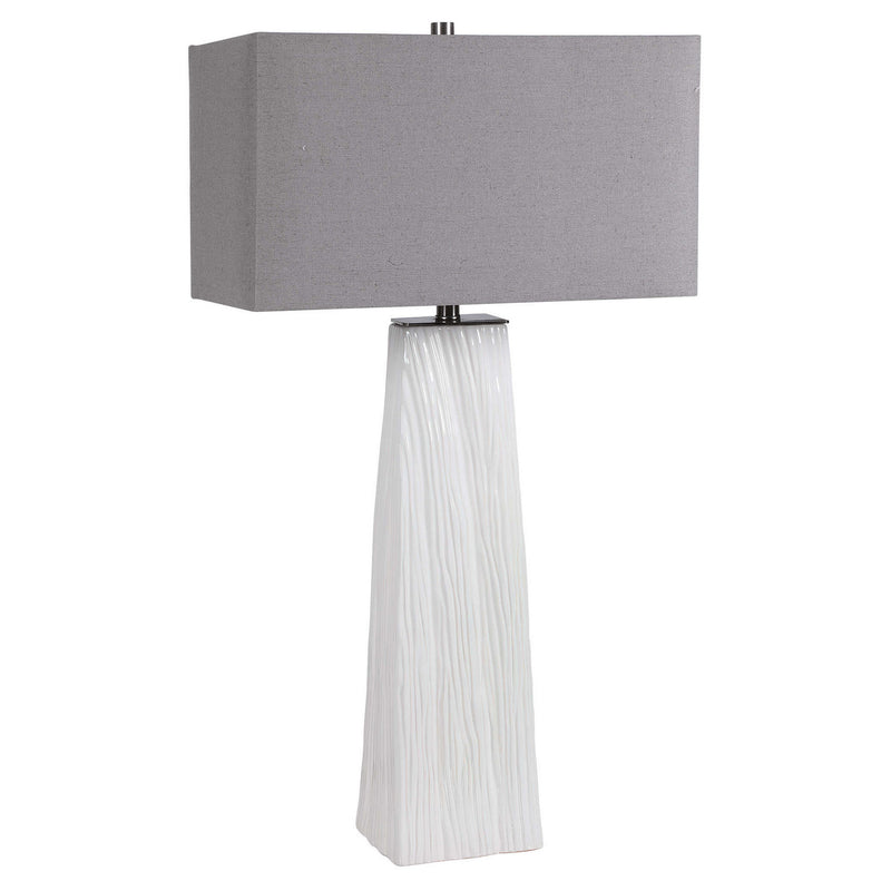 Uttermost 28383 One Light Table Lamp, Brushed Nickel