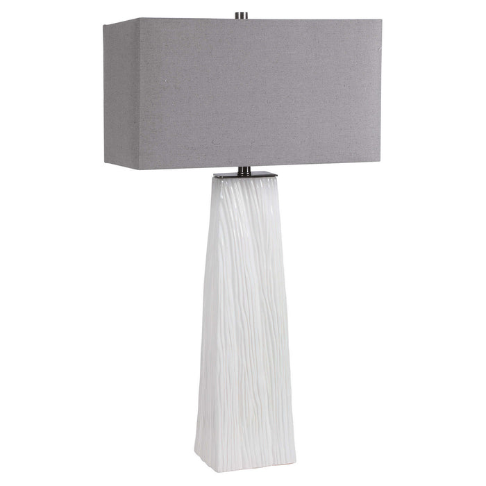 Uttermost 28383 One Light Table Lamp, Brushed Nickel