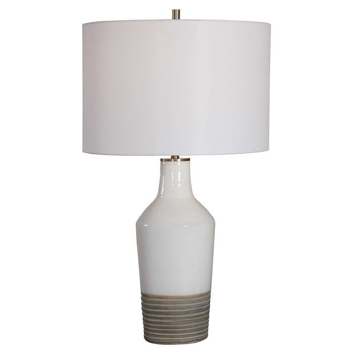 Uttermost 28398-1 One Light Table Lamp, Antique Brushed Brass