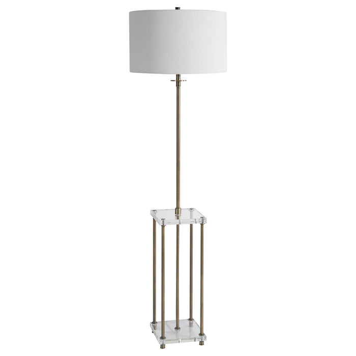 Uttermost 28415 One Light Floor Lamp, Antiqued Brass