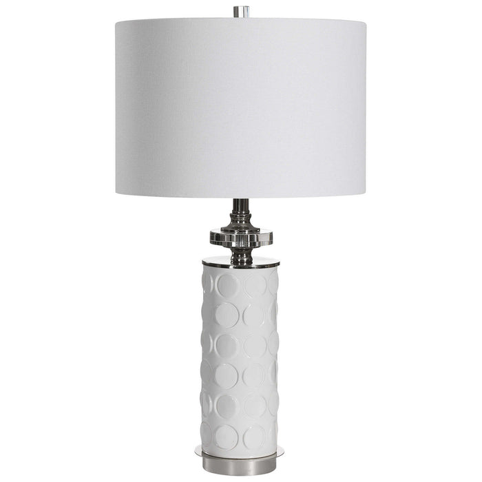 Uttermost 28428-1 One Light Table Lamp, Polished Nickel