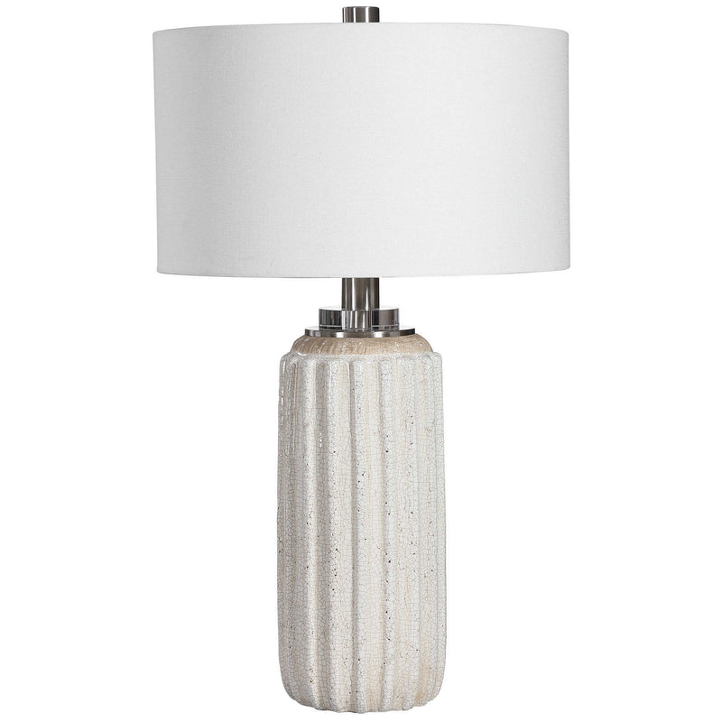Uttermost 28431 One Light Table Lamp, Brushed Nickel